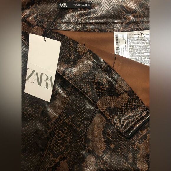 Zara Woman’s Snake Print Skirt NWT Size M 8372/285 - Picture 8 of 14